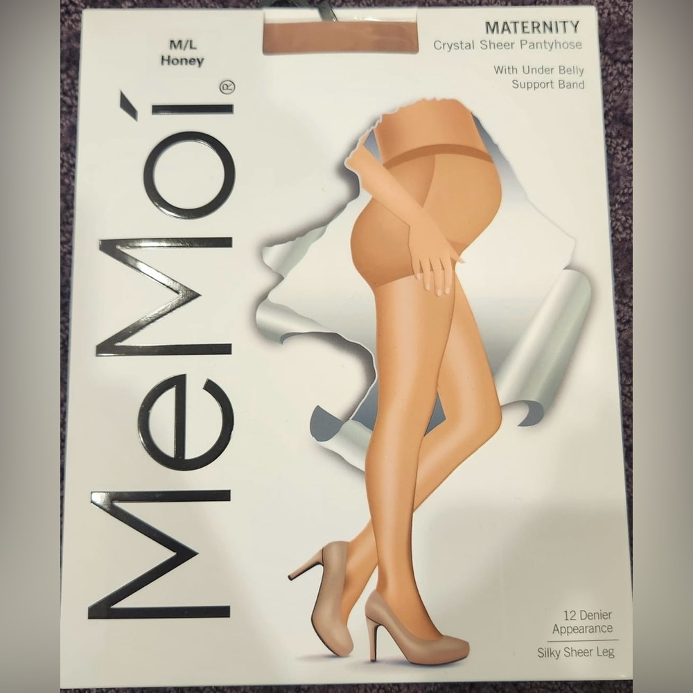 MeMoi Maternity Crystal Sheer Pantyhose